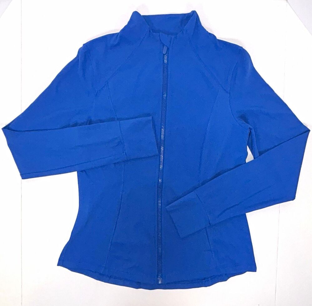 Member's Mark Full Zip Stretch Track Jacket Women's XS Blue Gym Yoga Warmup